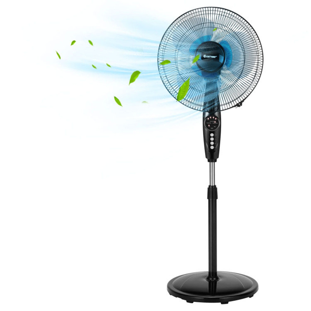 Adjustable Desk Fan, 16" Quiet Oscillating Stand Fan for Home, Office & Bedroom