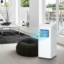 8000 btu portable air conditioner with dehumidifier, compact cooling for rooms up to 230 sq. ft