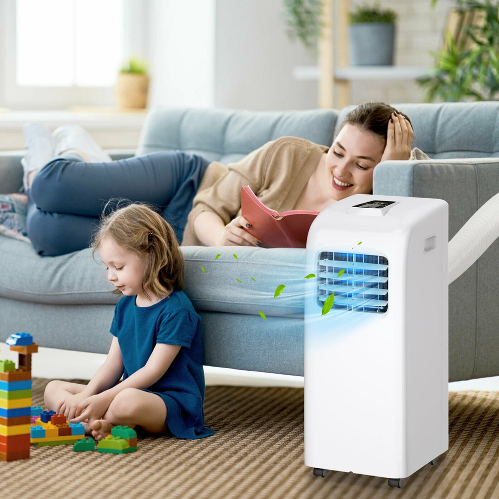 8000 BTU Portable Air Conditioner with Dehumidifier, Compact Cooling for Rooms Up to 230 Sq. Ft