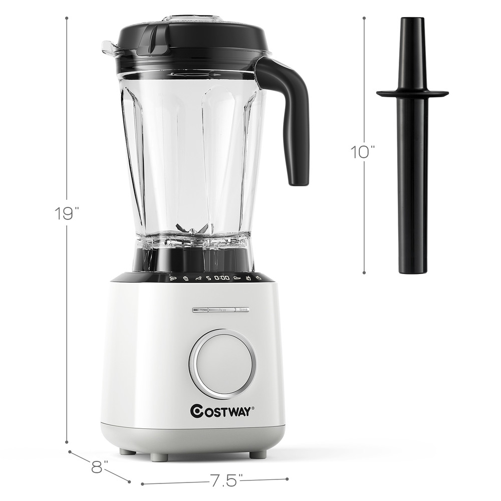 1500W Countertop Smoothies Blender, 10-Speed Control & 6 Pre-Set Programs for Perfect Blending