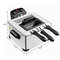 Professional 1700W Electric Deep Fryer 5.3QT/21-Cup Stainless Steel with Triple Basket, Adjustable Temp & Timer