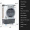4-in-1 Industrial Evaporative Air Cooler Fan with 12 Gallon (45L) Tank, Wheels & 100 Oscillation, Cools Up to 1800 Sq.
