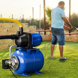 1200 w garden water pump, shallow well pump for pressurized irrigation & water supply