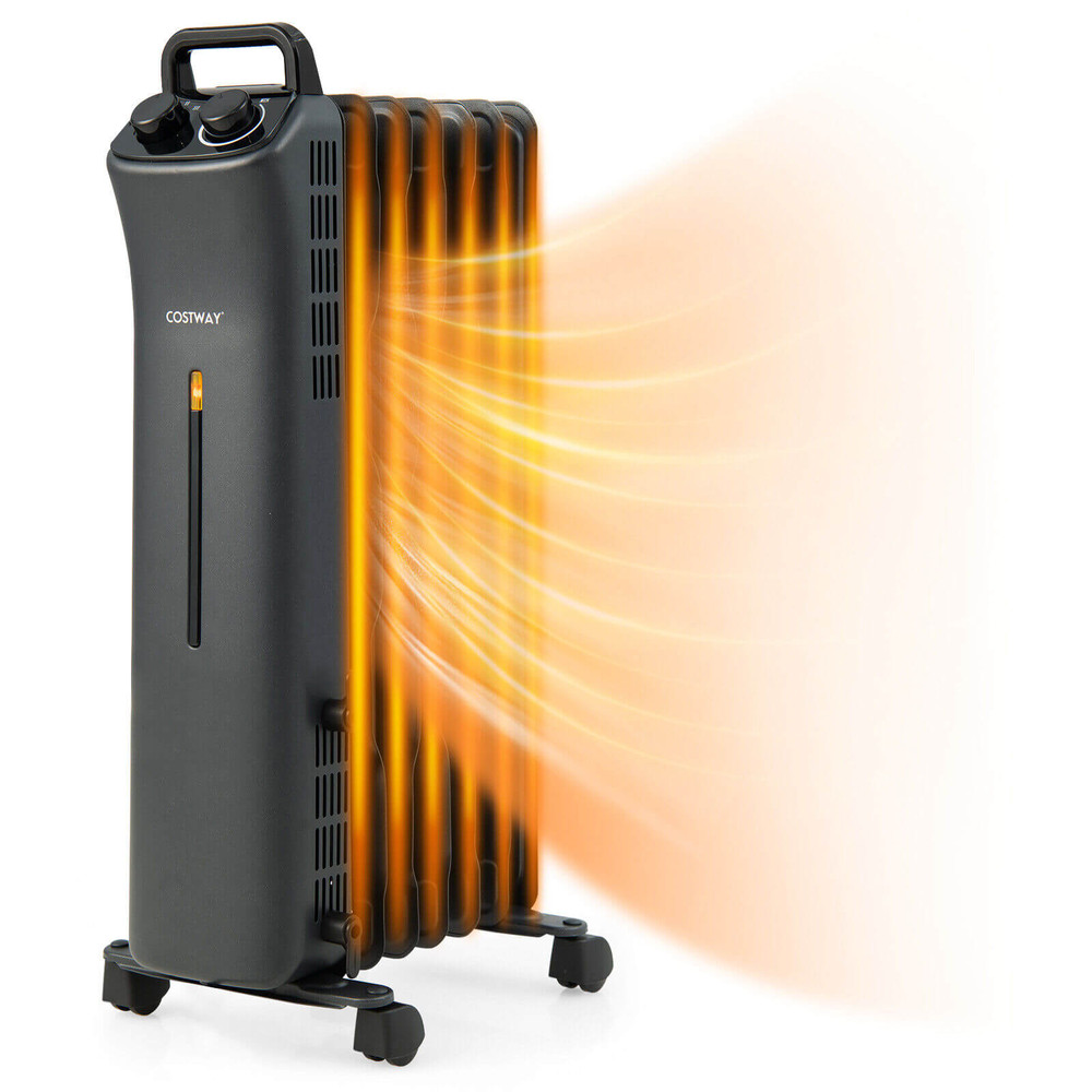 OilFilled Radiator Heater With 3Level Heat 1500W Portable Heater For Large Rooms 2