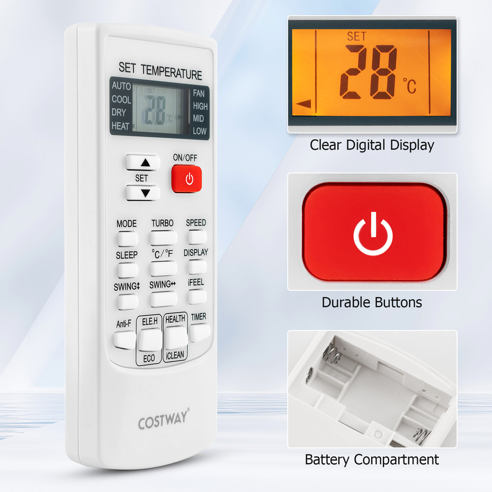 Universal AC Remote Control, Compatible with Most Air Conditioners