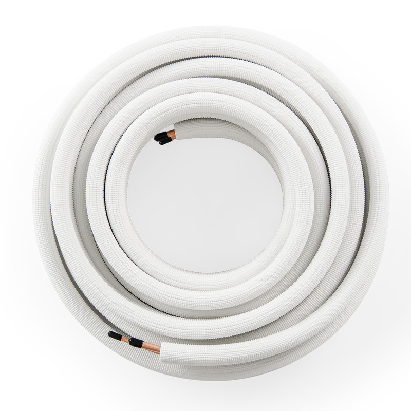 50 Feet Mini Split Line Set, 1/4" & 3/8" Copper Pipes & Tubing for AC/Heat Pump