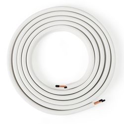 durable 25 ft mini split ac line set, 1/4" & 3/8" copper refrigerant tubing