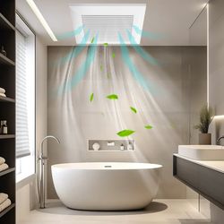 heavy-duty 80 cfm bathroom exhaust fan with 4-inch duct, durable metal housing, energy efficient