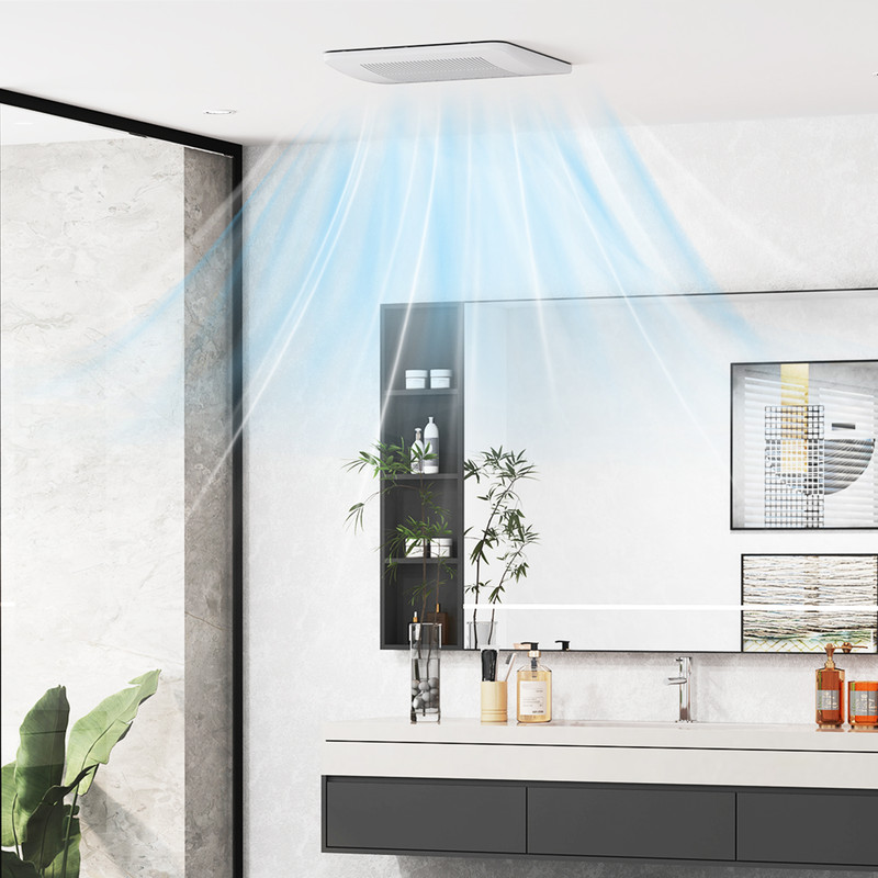 Adjustable Ceiling Mount Bathroom Exhaust Fan, Pick-A-Flow, 4-Inch Duct, 50-110 CFM