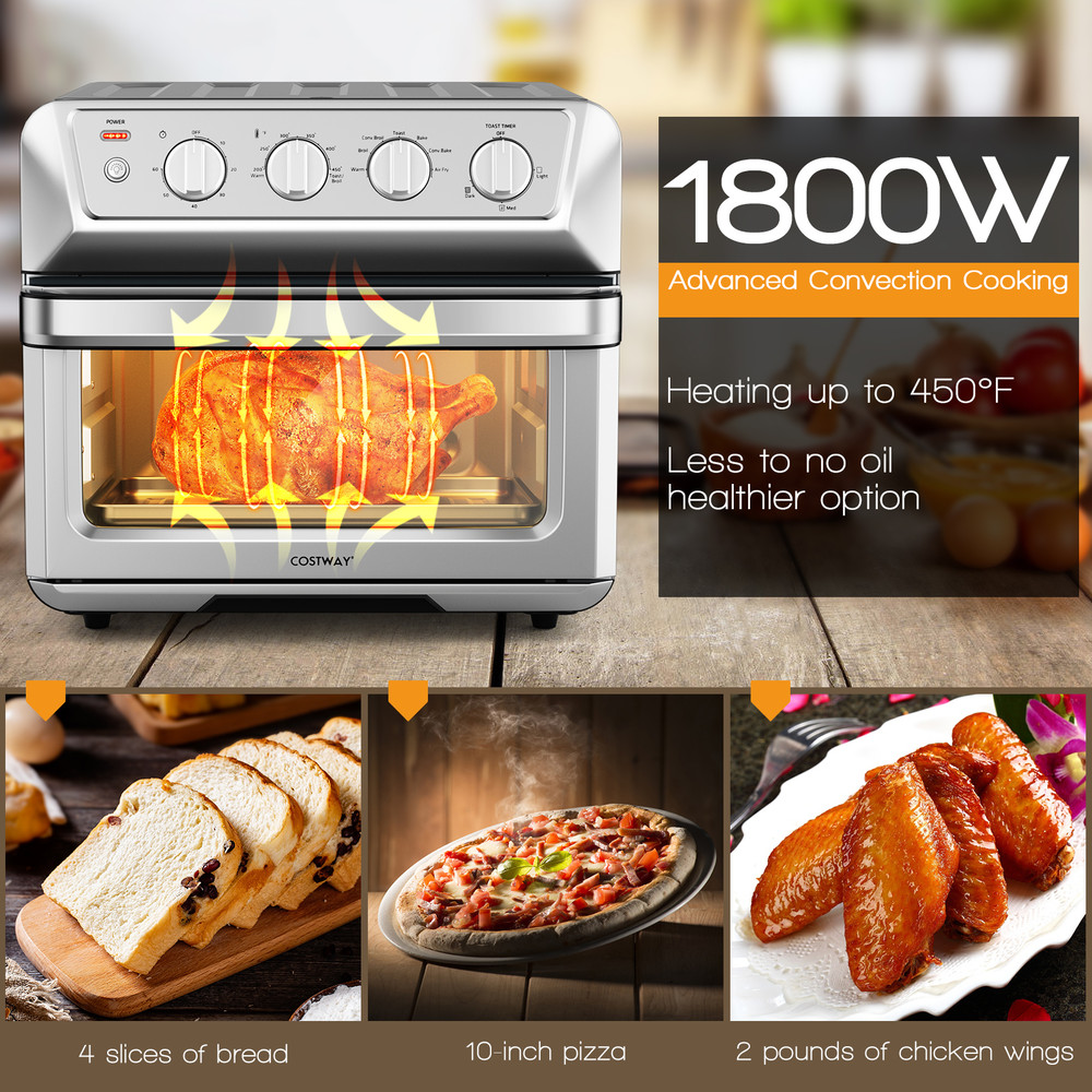 215 Quart 1800W Air Fryer Toaster Oven Large Countertop Convection Oven With Recipe Guide 5