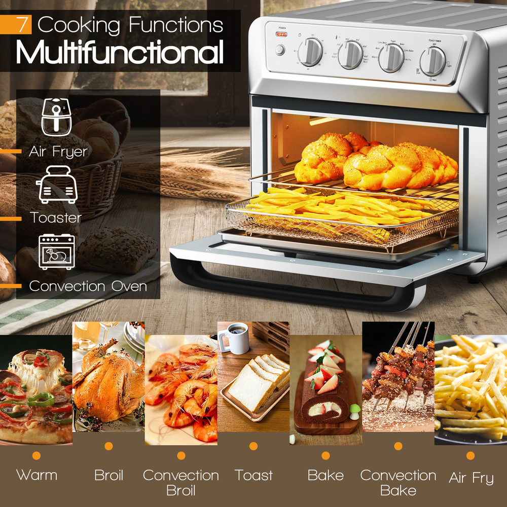 215 Quart 1800W Air Fryer Toaster Oven Large Countertop Convection Oven With Recipe Guide 6