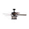 52" Crystal Ceiling Fan with Light & Remote, 3-Speed Modern Cooling
