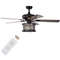 52" Crystal Ceiling Fan with Light & Remote, 3-Speed Modern Cooling