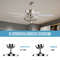 52-Inch Ceiling Fan with Wooden Blades, Remote Controlled for Easy Operation