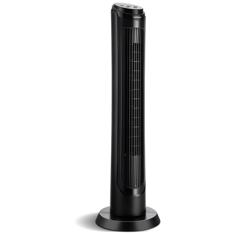 40 Inch Tower Fan with Remote, 75° Oscillating Floor Fan, 3 Wind Modes & 4 Speeds, Quiet Bladeless Cooling Fan for Home