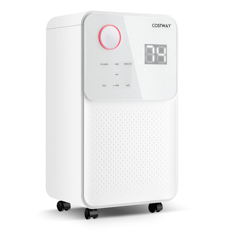 32 Pints 2000 Sq. Ft Dehumidifier for Home Basement with 3-Color Digital Display & Auto Drain