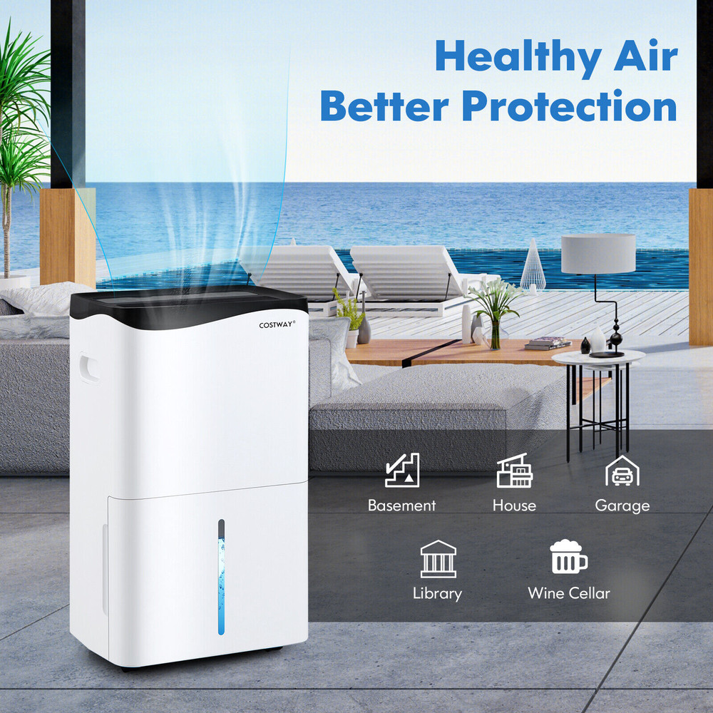 100-Pint Dehumidifier with Smart App & Alexa, Home & Basement Moisture Remover, 5500 Sq. Ft Large Room Quiet Portable