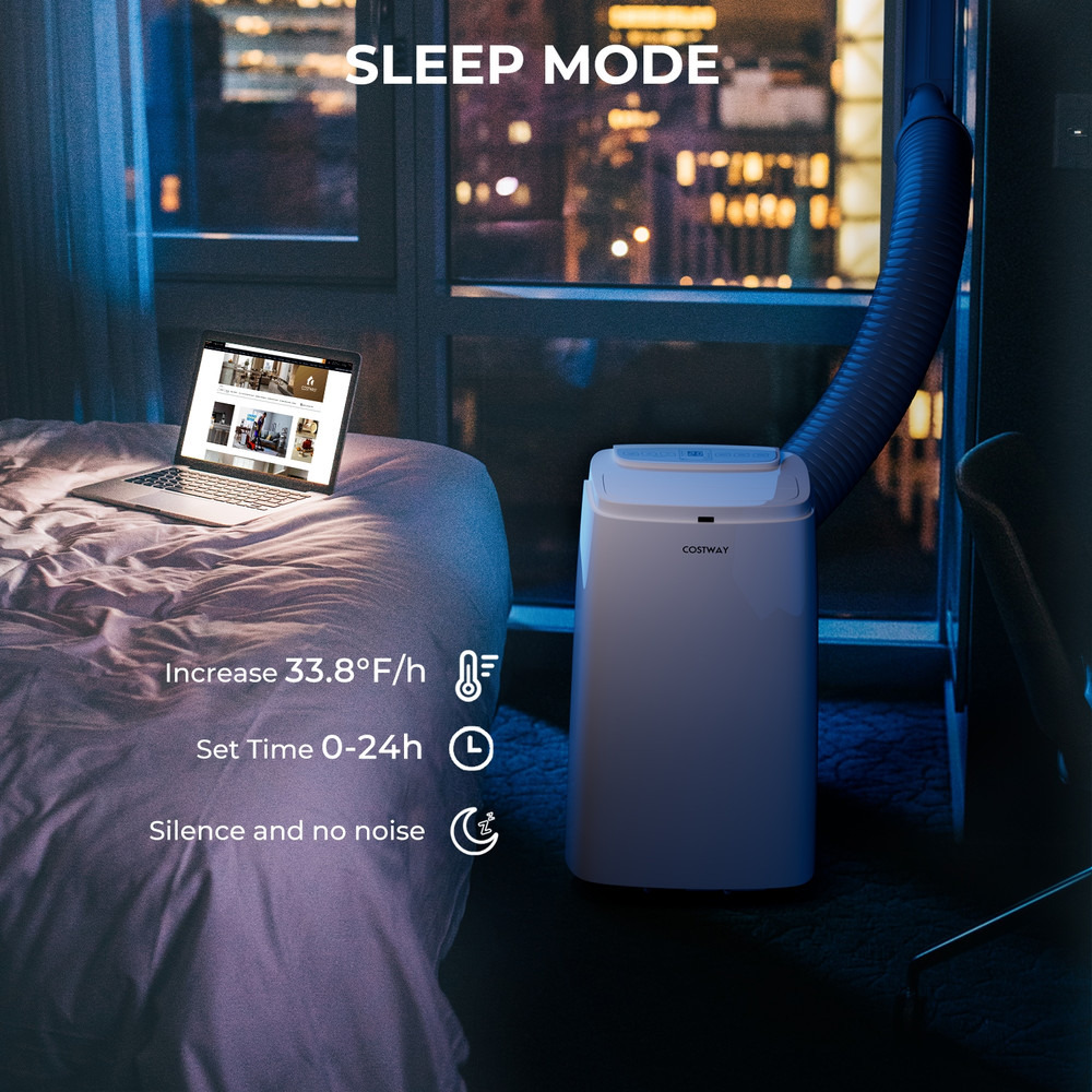 12000 BTU (ASHRAE) 3-in-1 Portable Air Conditioner with Remote, AC Unit for Rooms Up to 450 Sq Ft, Dehumidifier & Fan