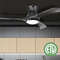 52 Inch Flush Mount Ceiling Fan with LED Light, Remote Control, Reversible DC Motor, 3 Color Temperatures