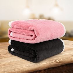 electric heated blanket throw with 10 heat settings, reversible, machine washable & ultra-soft
