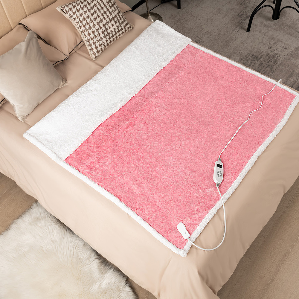 Electric Heated Blanket Throw with 10 Heat Settings, Reversible, Machine Washable & Ultra-Soft