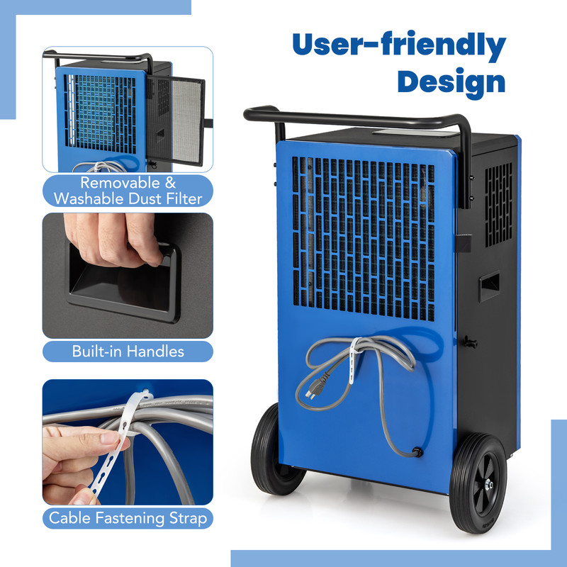 215 Pints 8000 Sq.Ft Commercial Dehumidifier for Home, Basement & Large Spaces with 24H Timer