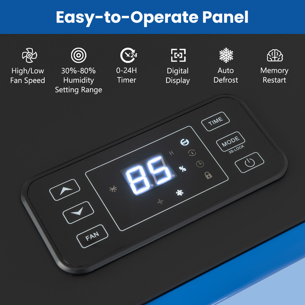215 Pints 8000 Sq.Ft Commercial Dehumidifier for Home, Basement & Large Spaces with 24H Timer