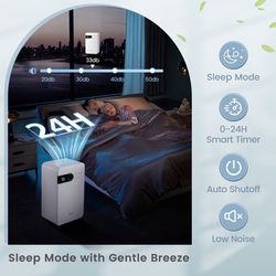 32 pints dehumidifier for home & basement – sleep mode, 24h timer, 2000 sq. ft coverage