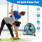High Velocity Floor Fan With Adjustable Tilt  Handle Powerful Industrial Air Circulator For Garage  3