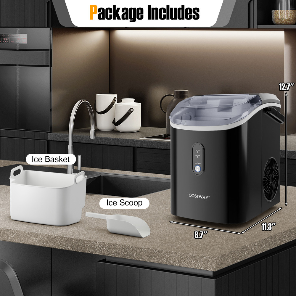 Compact Nugget Countertop Ice Maker With Soft Chewable Pellet Ice Efficient  Quiet Pellet Ice Maker 7