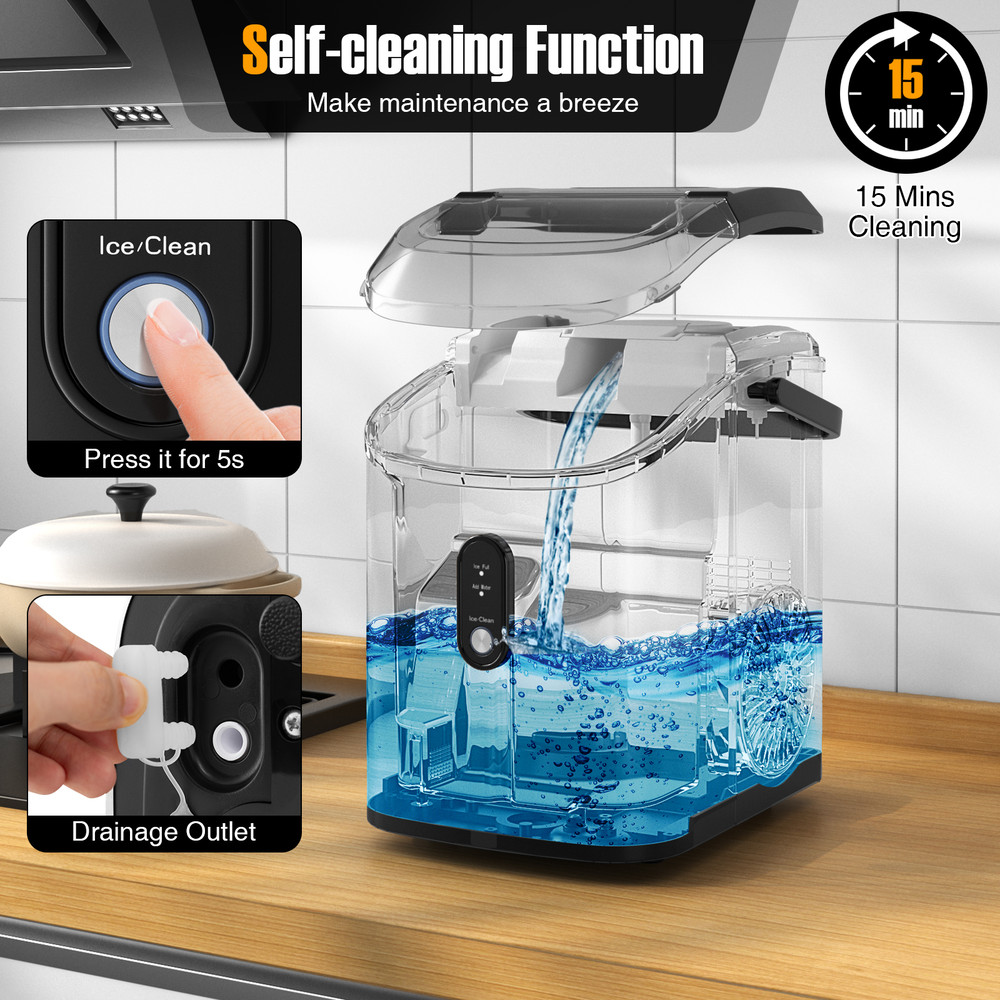 Compact Nugget Countertop Ice Maker With Soft Chewable Pellet Ice Efficient  Quiet Pellet Ice Maker 6