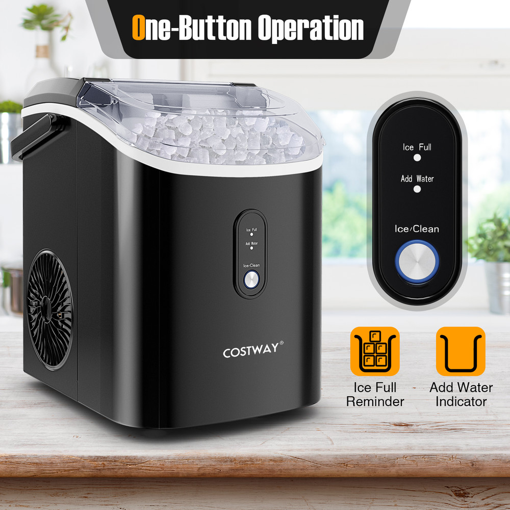 Compact Nugget Countertop Ice Maker With Soft Chewable Pellet Ice Efficient  Quiet Pellet Ice Maker 2