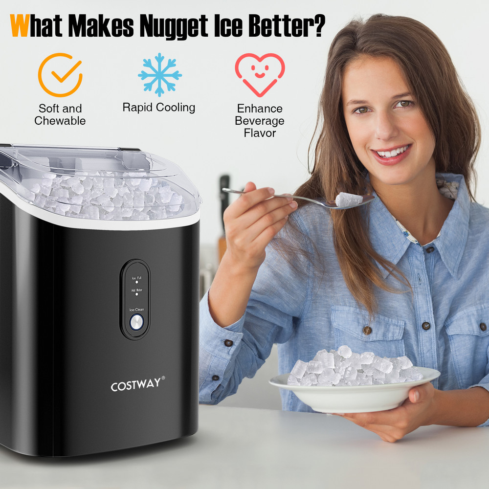 Compact Nugget Countertop Ice Maker With Soft Chewable Pellet Ice Efficient  Quiet Pellet Ice Maker 3