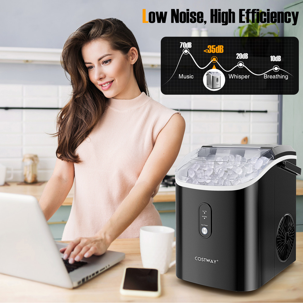 Compact Nugget Countertop Ice Maker With Soft Chewable Pellet Ice Efficient  Quiet Pellet Ice Maker 1