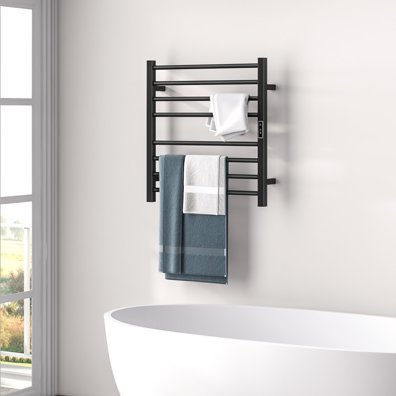 Freestanding Wall Mounted Towel Warmer Rack With LED Display Stainless Steel Electric Heated Drying 1