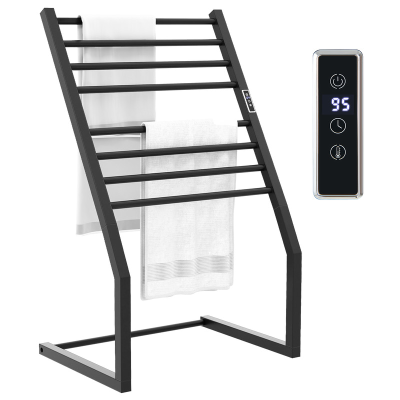 Freestanding Wall Mounted Towel Warmer Rack With LED Display Stainless Steel Electric Heated Drying 5