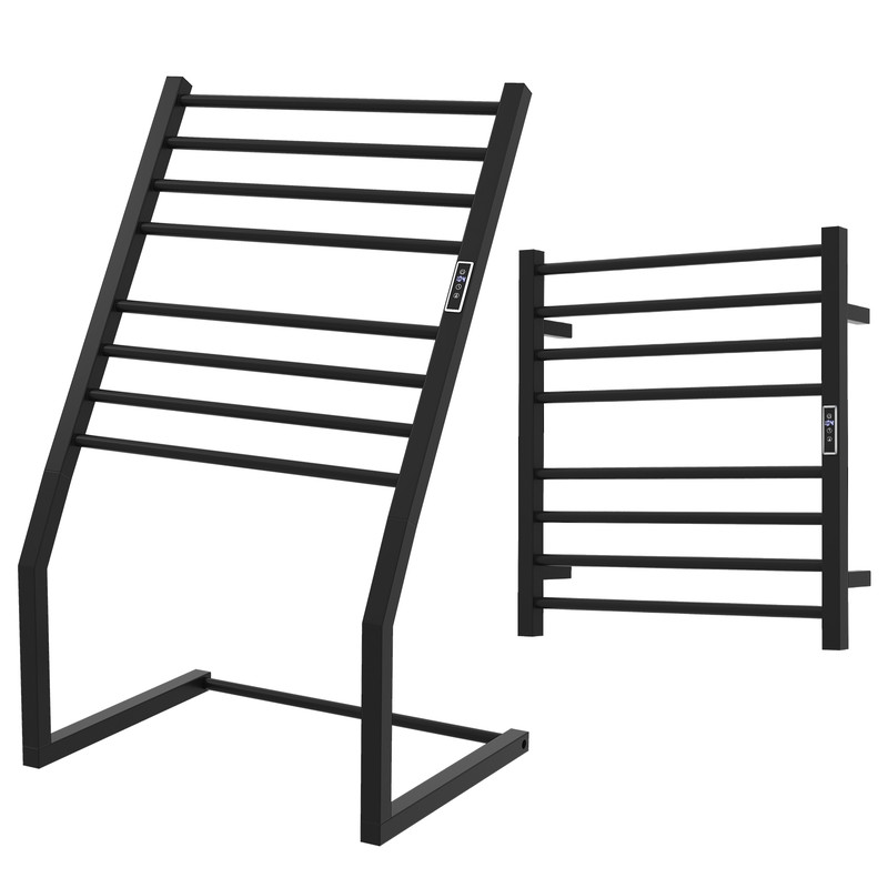 Freestanding Wall Mounted Towel Warmer Rack With LED Display Stainless Steel Electric Heated Drying 6