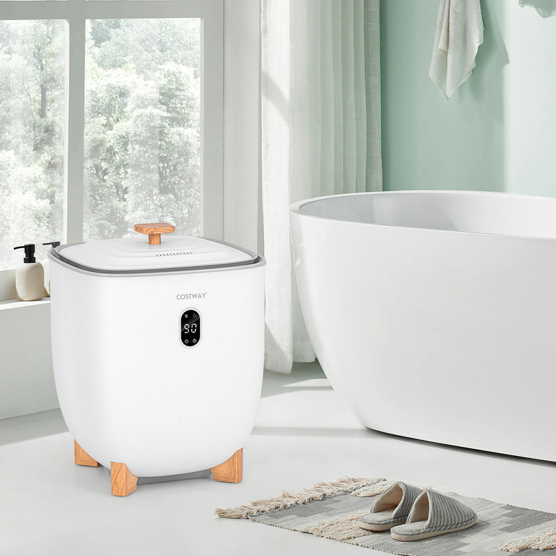 Towel Warmer Bucket With PTC Air Heater Rapid Even Heating Dual Function Towel Dryer With Timer Aro 1