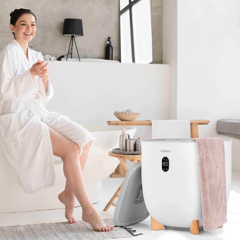 Towel Warmer Bucket With PTC Air Heater Rapid Even Heating Dual Function Towel Dryer With Timer Aro 2