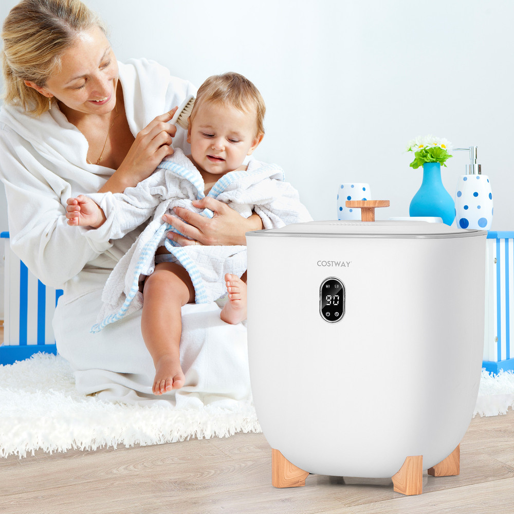 Premium Towel Warmer Bucket Dual Temp Settings Auto ShutOff Aroma Trays For SpaLike Comfort 2