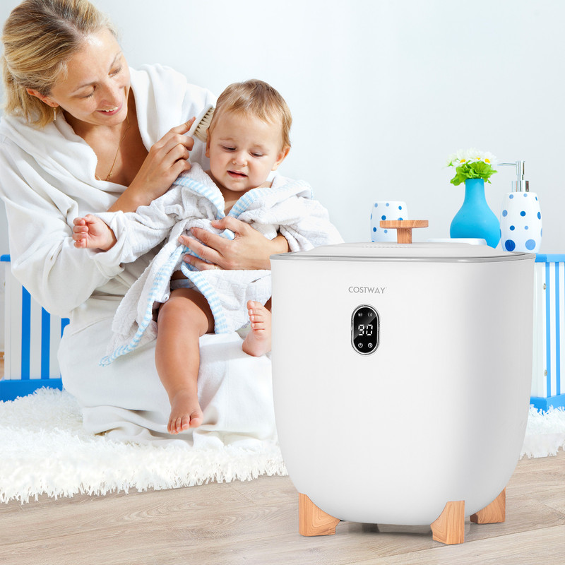 Premium Towel Warmer Bucket Dual Temp Settings Auto ShutOff Aroma Trays For SpaLike Comfort 2