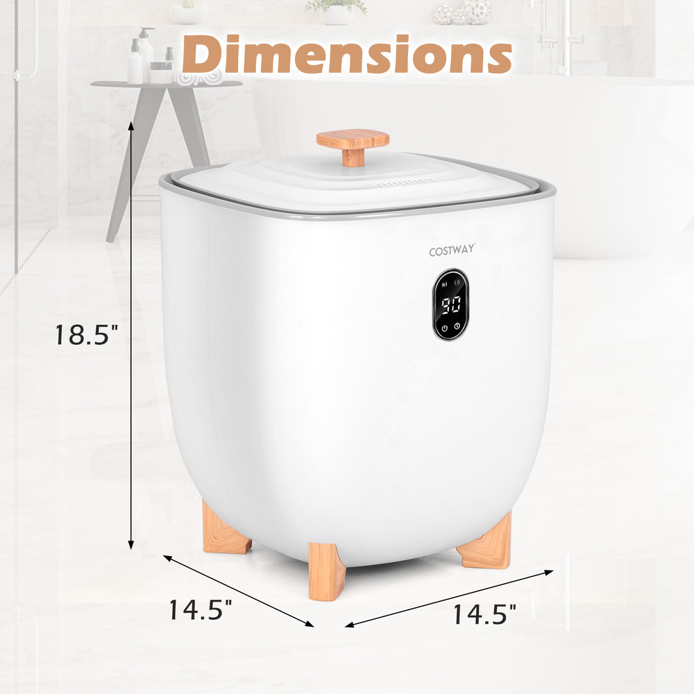 Premium Towel Warmer Bucket Dual Temp Settings Auto ShutOff Aroma Trays For SpaLike Comfort 7