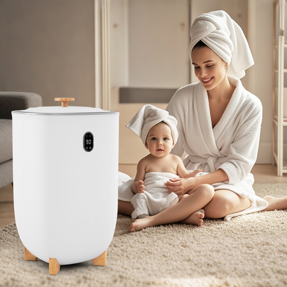 Luxury Hot Towel Bucket Warmer with Dual Heating Settings, Fast & Safe Electric Towel Heater for Home and Spa Use