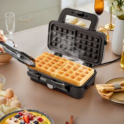 versatile 3-in-1 1082w sandwich maker with removable non-stick plates for perfect waffles, sandwiches & grilling