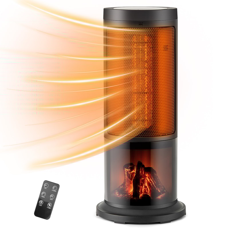 Powerful 1500W Oscillating Space Heater Portable Tower Design For WholeRoom Warmth 1