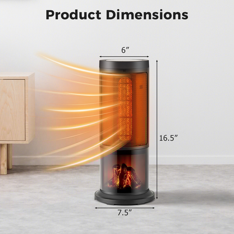 Powerful 1500W Oscillating Space Heater Portable Tower Design For WholeRoom Warmth 5