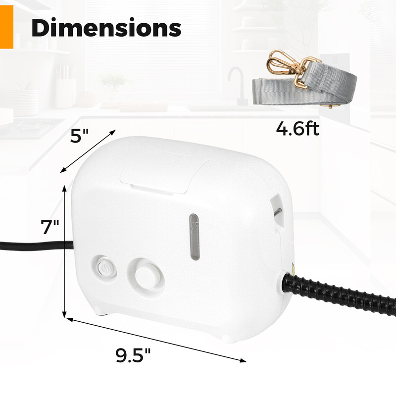 Portable Steam Cleaner With 34 Oz Water Tank 1500W HighPressure Deep Cleaning 5
