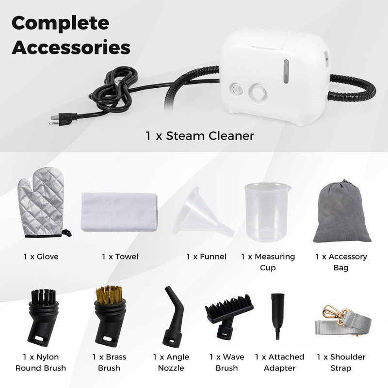 Portable Steam Cleaner With 34 Oz Water Tank 1500W HighPressure Deep Cleaning 6