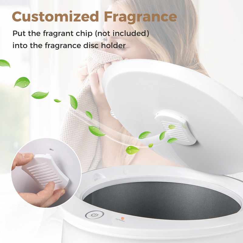 20L Large Heated Towel Warmer LED Display Button Control For Fast Warming 6