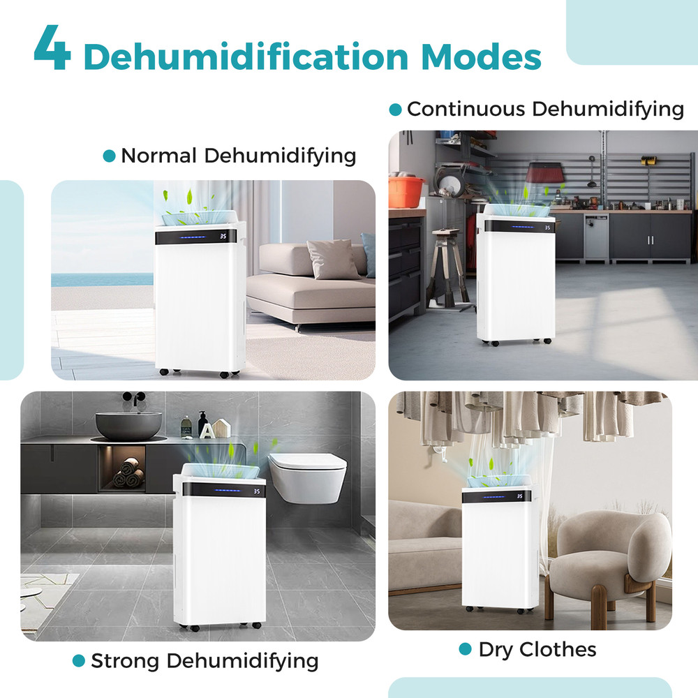 57 Pint Dehumidifier For Large Spaces Up To 4500 Sq Ft Ideal For Home  Basement Use 2